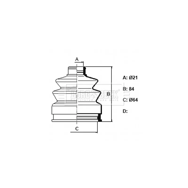 Joint-soufflet, arbre de commande BORG & BECK BCB6359