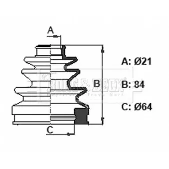 Joint-soufflet, arbre de commande BORG & BECK BCB6360