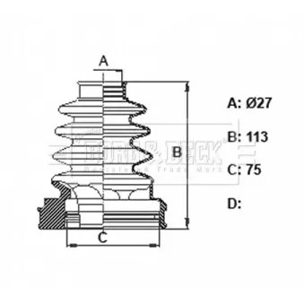 Joint-soufflet, arbre de commande BORG & BECK BCB6361