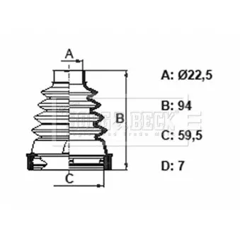 Joint-soufflet, arbre de commande BORG & BECK BCB6368
