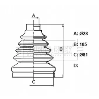 Joint-soufflet, arbre de commande BORG & BECK BCB6377