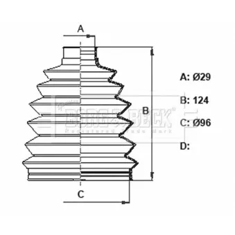 Joint-soufflet, arbre de commande BORG & BECK BCB6384