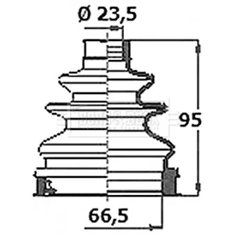 Joint-soufflet, arbre de commande BORG & BECK BCB6388