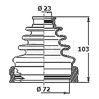 Joint-soufflet, arbre de commande BORG & BECK BCB6403