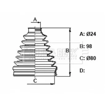 Joint-soufflet, arbre de commande BORG & BECK BCB6404