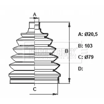 Joint-soufflet, arbre de commande BORG & BECK BCB6405