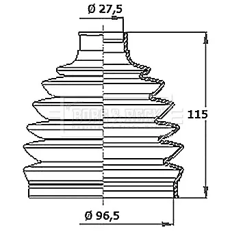 Joint-soufflet, arbre de commande BORG & BECK BCB6411