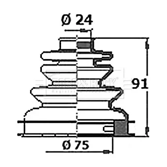 Joint-soufflet, arbre de commande BORG & BECK BCB6413