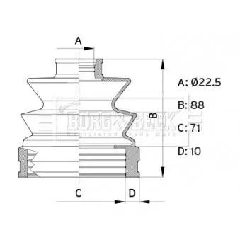 Joint-soufflet, arbre de commande BORG & BECK BCB6414