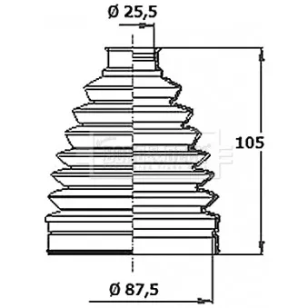 Joint-soufflet, arbre de commande BORG & BECK