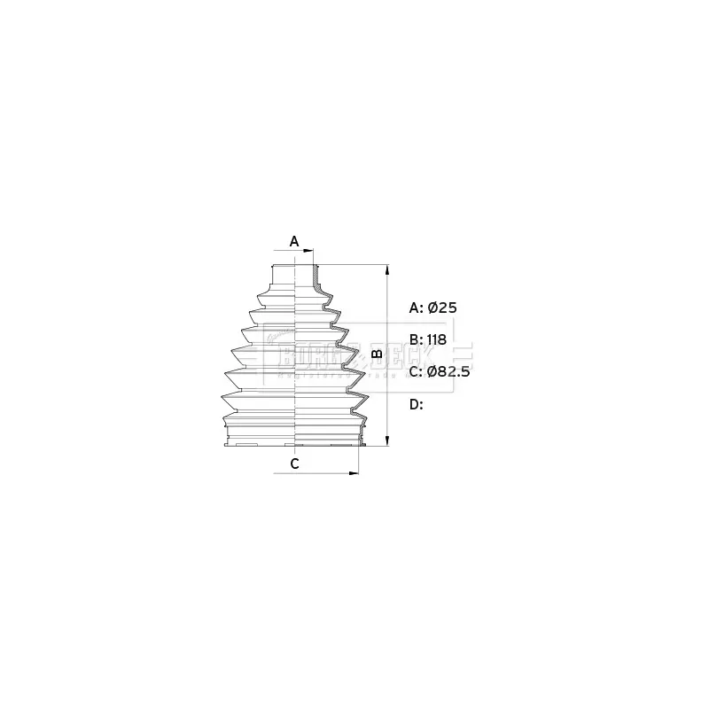 Joint-soufflet, arbre de commande BORG & BECK BCB6417