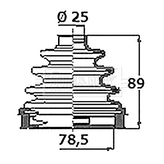 Joint-soufflet, arbre de commande BORG & BECK BCB6419