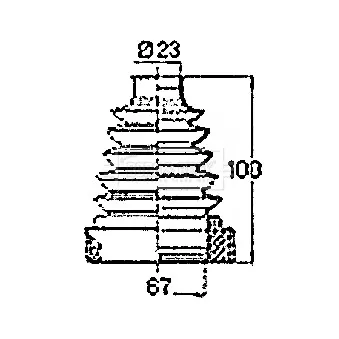 Joint-soufflet, arbre de commande BORG & BECK BCB6420