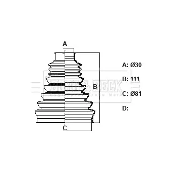 Joint-soufflet, arbre de commande BORG & BECK BCB6428