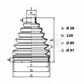 Joint-soufflet, arbre de commande BORG & BECK BCB6437