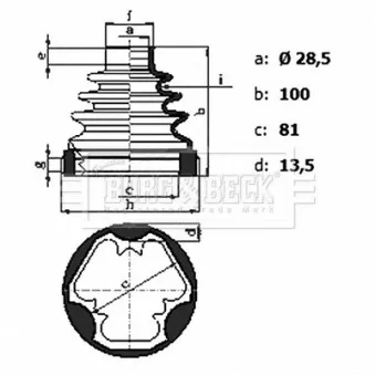 Joint-soufflet, arbre de commande BORG & BECK BCB6440