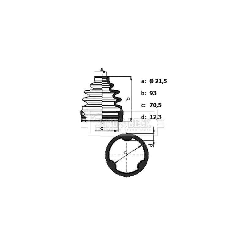Joint-soufflet, arbre de commande BORG & BECK BCB6441