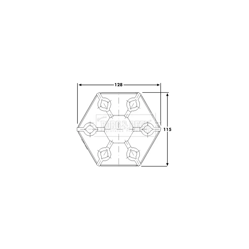 Joint, arbre longitudinal BORG & BECK BDC105