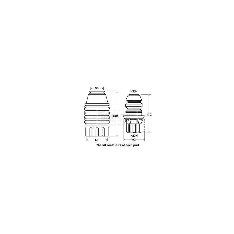 Kit de protection contre la poussière, amortisseur BORG & BECK BPK7044