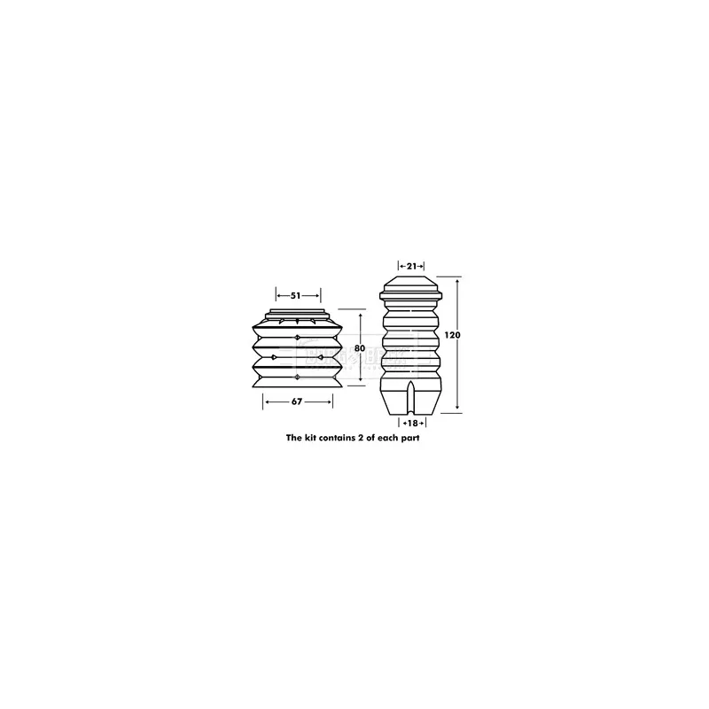 Kit de protection contre la poussière, amortisseur BORG & BECK BPK7048