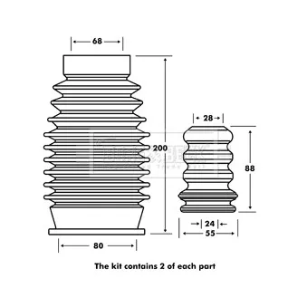 Kit de protection contre la poussière, amortisseur BORG & BECK