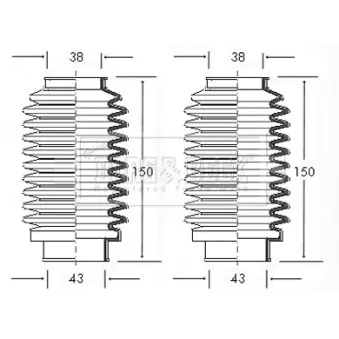 Joint-soufflet, direction BORG & BECK BSG3000