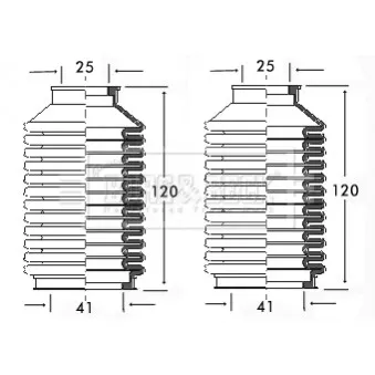 Joint-soufflet, direction BORG & BECK BSG3083