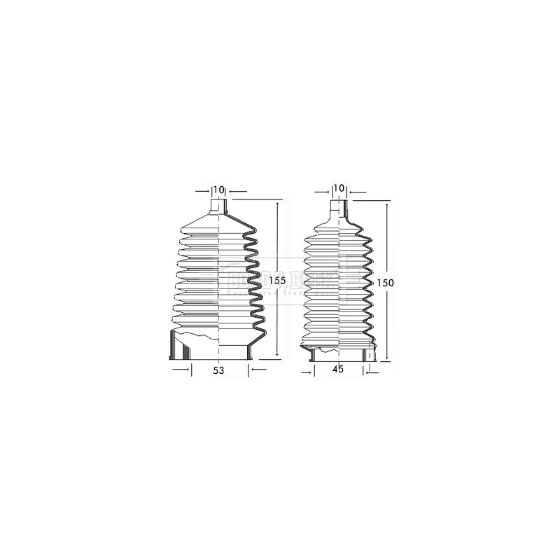 Joint-soufflet, direction BORG & BECK BSG3087