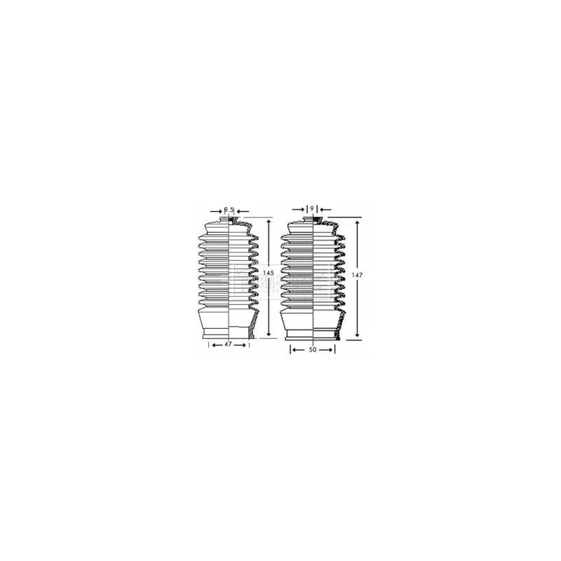 Joint-soufflet, direction BORG & BECK BSG3207