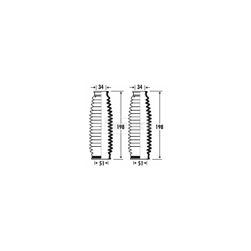 Joint-soufflet, direction BORG & BECK BSG3266