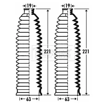 Joint-soufflet, direction BORG & BECK BSG3271