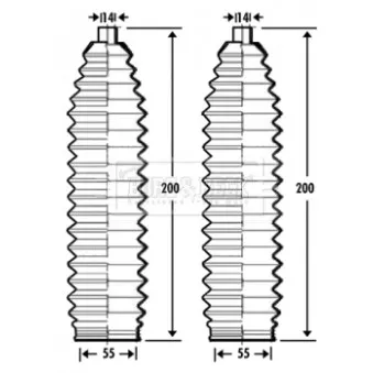 Joint-soufflet, direction BORG & BECK BSG3296
