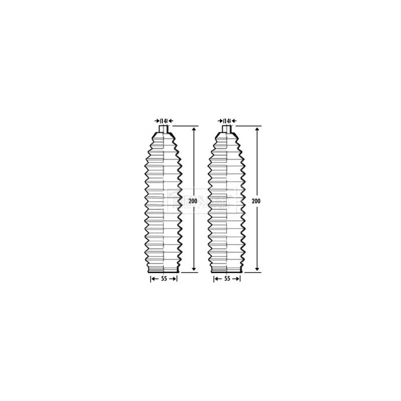 Joint-soufflet, direction BORG & BECK BSG3296