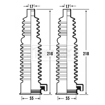 Joint-soufflet, direction BORG & BECK BSG3301