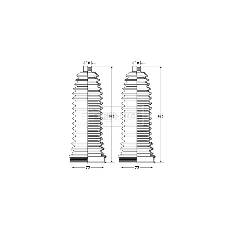 Joint-soufflet, direction BORG & BECK BSG3409