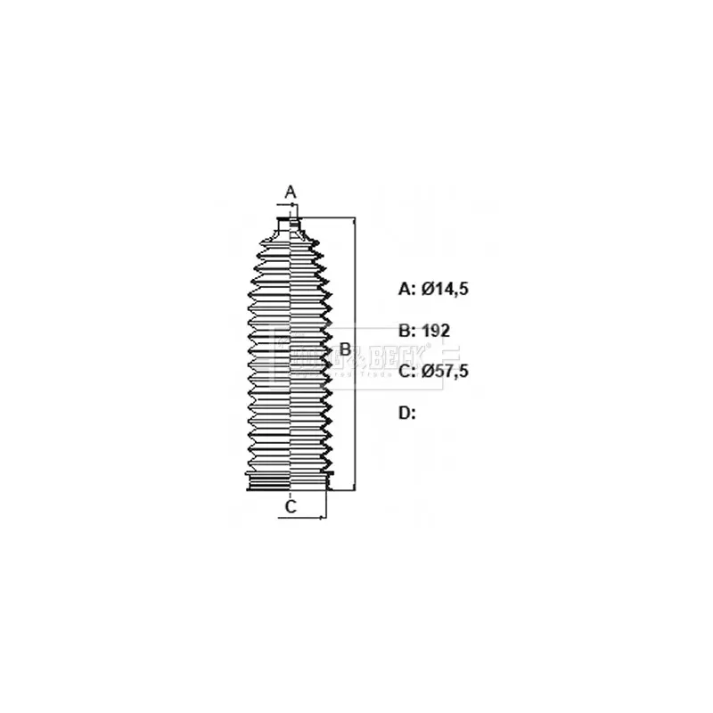 Joint-soufflet, direction BORG & BECK BSG3434