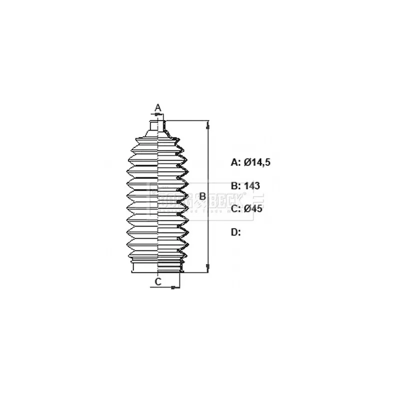 Joint-soufflet, direction BORG & BECK BSG3437