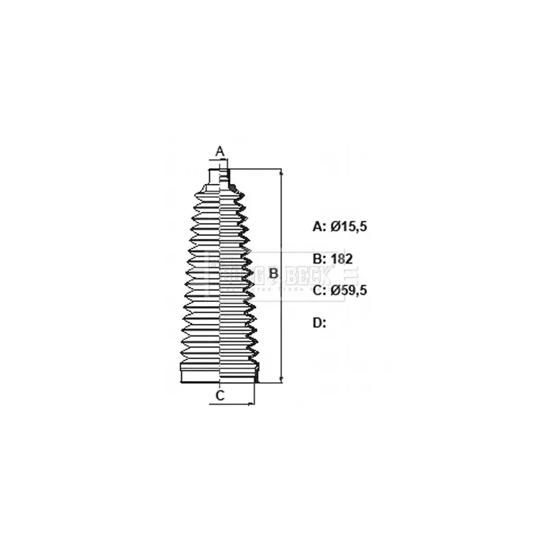Joint-soufflet, direction BORG & BECK BSG3438