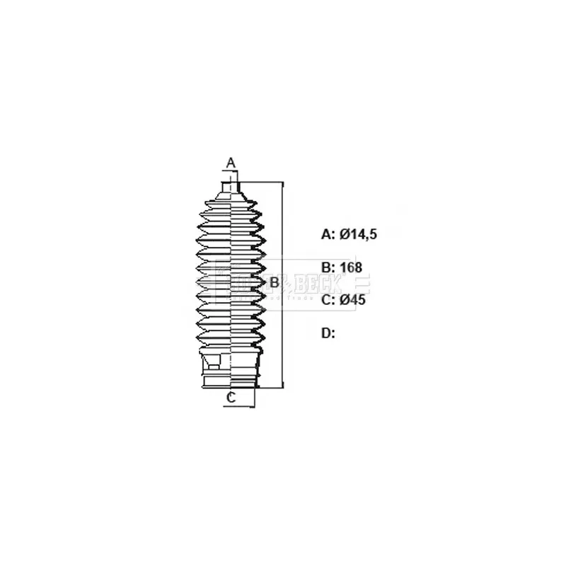 Joint-soufflet, direction BORG & BECK BSG3439