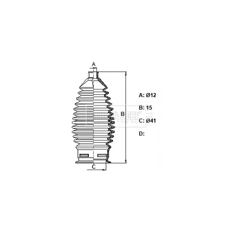 Joint-soufflet, direction BORG & BECK BSG3444