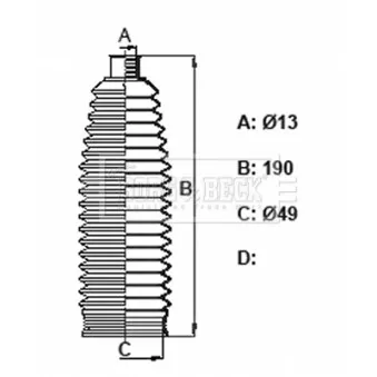 Joint-soufflet, direction BORG & BECK BSG3449