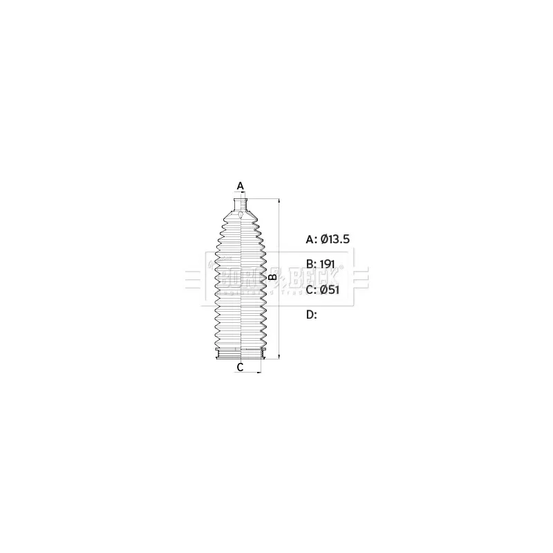 Joint-soufflet, direction BORG & BECK BSG3461