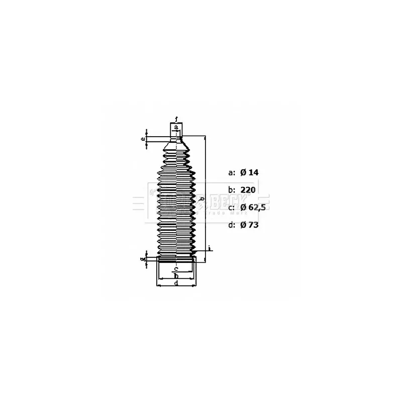 Joint-soufflet, direction BORG & BECK BSG3485
