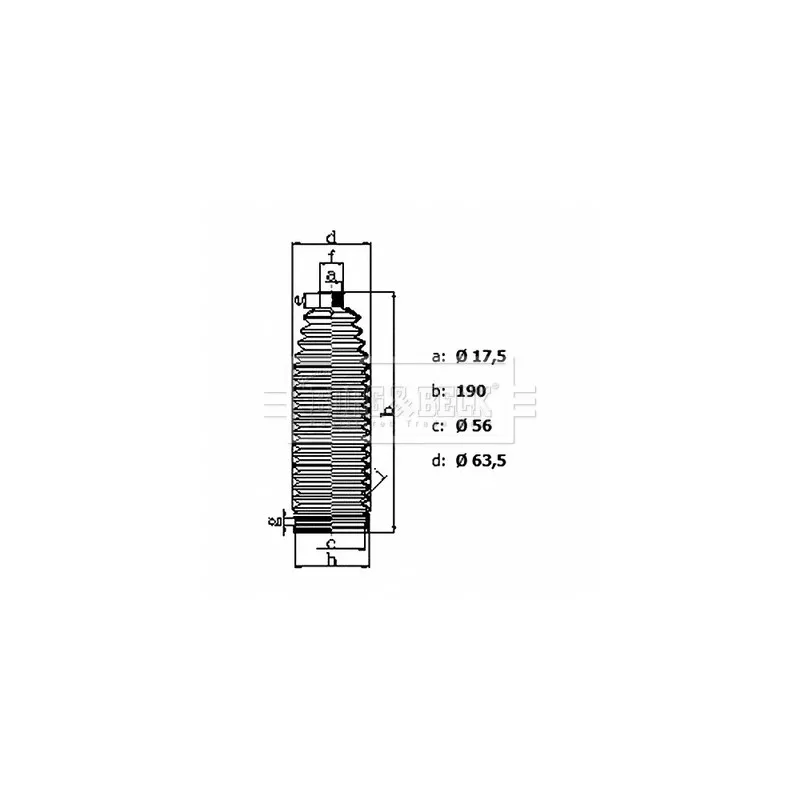 Joint-soufflet, direction BORG & BECK BSG3486