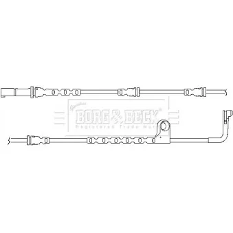 Contact d'avertissement, usure des plaquettes de frein BORG & BECK BWL3033