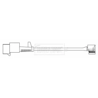 Contact d'avertissement, usure des plaquettes de frein BORG & BECK BWL3185