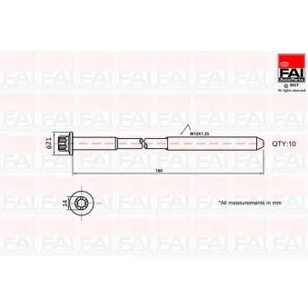 Jeu de boulons de culasse de cylindre FAI AutoParts B2111