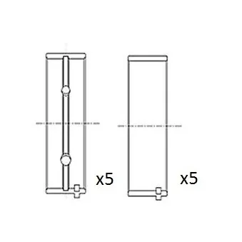 Coussinet de vilebrequin FAI AutoParts BM1001-STD