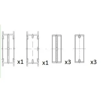 Coussinet de vilebrequin FAI AutoParts BM1013-STD