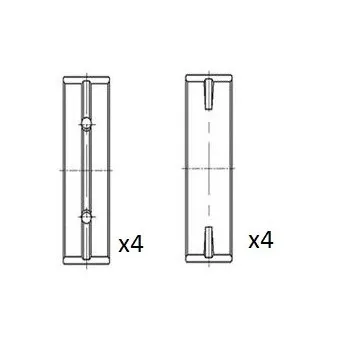 Coussinet de vilebrequin FAI AutoParts BM1015-STD